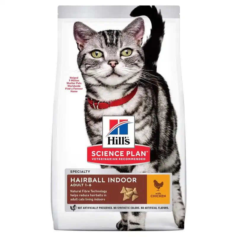 Nyhet Hill‘s Science Plan Cat Adult Hairball & Indoor Chicken (1,5 kg)