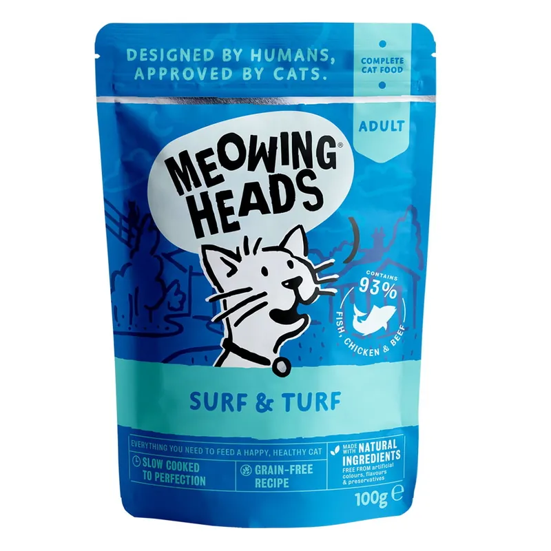 Meowing Heads Supurrr Surf & Turf 100 g Rabatt