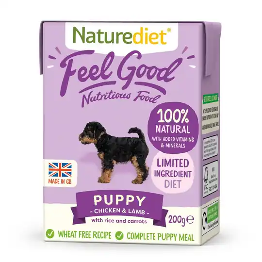 Naturediet Feel Good Puppy Kyckling & Lamm (200 g) Erbjudande