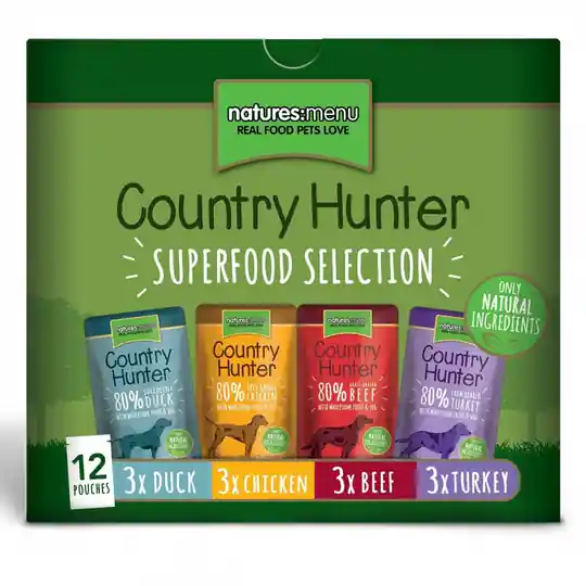 Köp nu Natures menu Country Hunter Dog Multipack 12 x 150 g