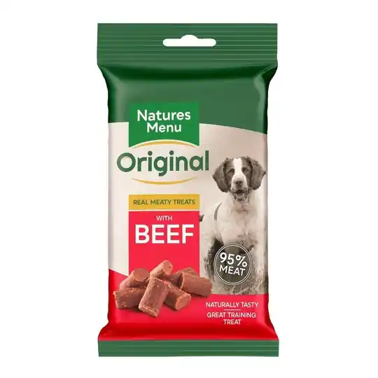 Extra rabatt NaturesMenu Dog Real Meaty Treats Beef 60 g