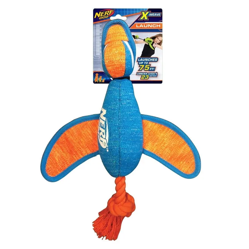 Beställ idag NERF Dog X Weave Duck Launcher Orange Blå