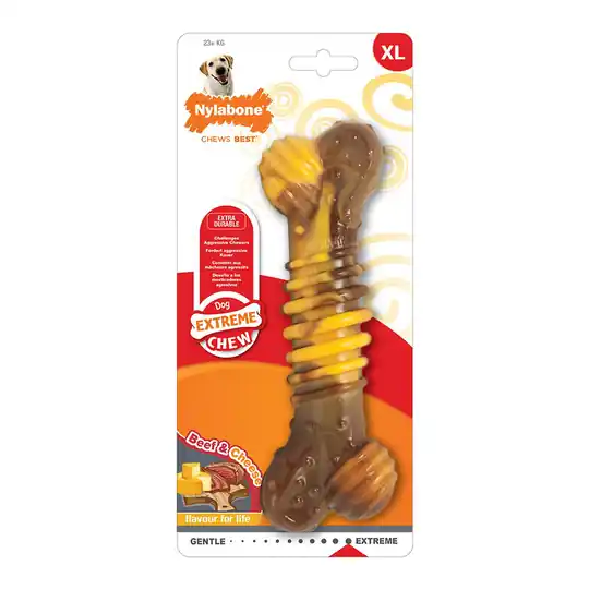 Begränsat erbjudande Nylabone Extreme Texture Beef and Cheese (M)