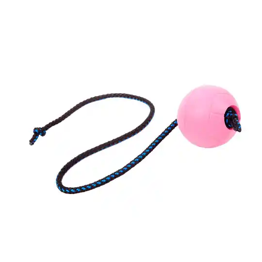 ProDog Mjuk Gummiboll med Rep 60 cm (Rosa) Billig