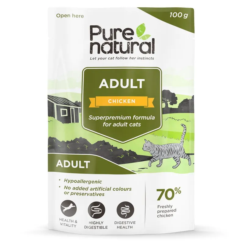 Purenatural Cat Adult Chicken 100 g Kampanjpris
