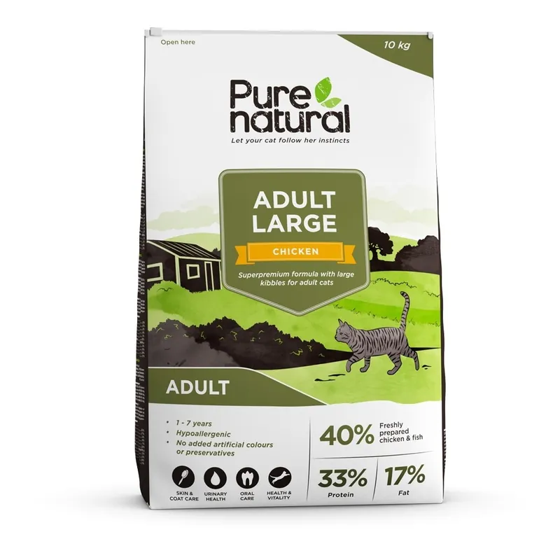 Purenatural Cat Adult Large Chicken (10 kg) Populär