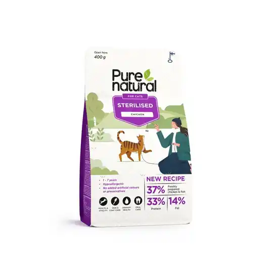Premium Purenatural Cat Adult Sterilised Chicken (400 g)