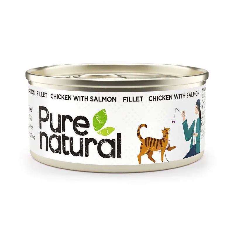 Begränsat antal Purenatural Cat Fillet Chicken & Salmon 70 g