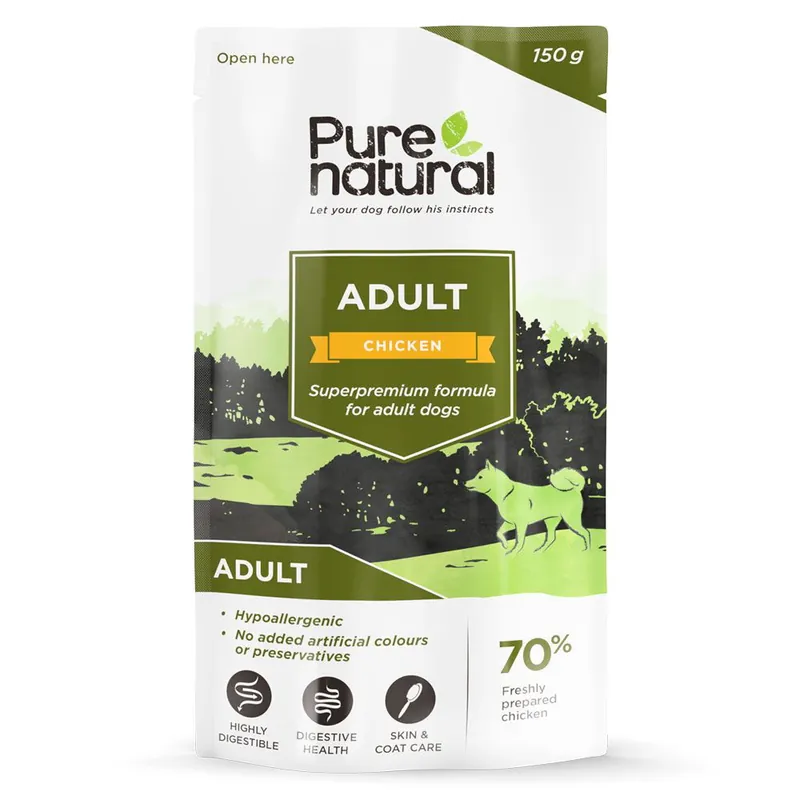 Populär Purenatural Dog Adult Chicken 150 g