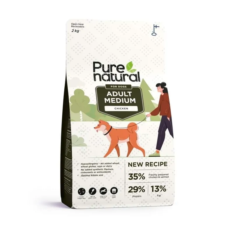 Purenatural Dog Adult Medium Chicken (2 kg) Bästa pris