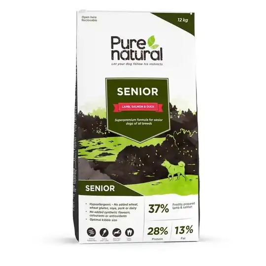 Begränsat erbjudande Purenatural Dog Senior Lamb, Salmon & Duck (12 kg)