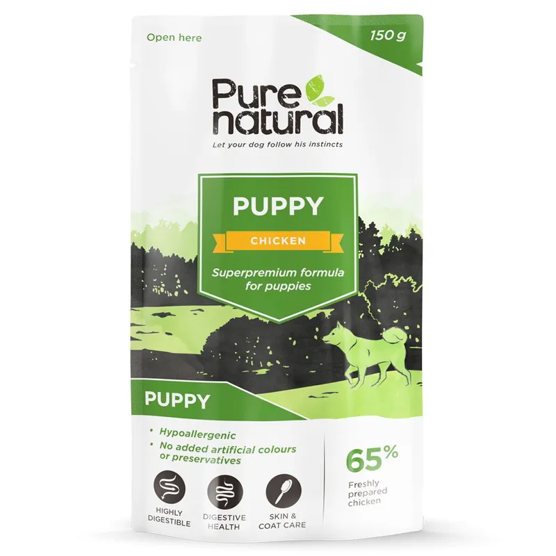 Purenatural Puppy Chicken 150 g Kampanjpris