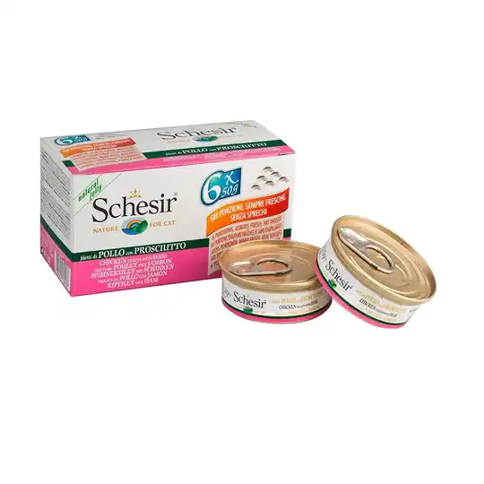 Begränsad tid Schesir Adult Multipack Skinka i Gelé 6 x 50 g