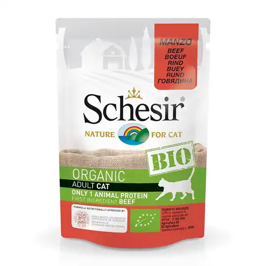 Handla nu Schesir Bio Adult Biff Paté 85 g