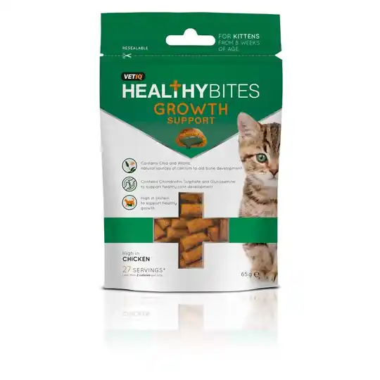VetIQ Healthy Bites Growth Support for Kittens 65 g Begränsat erbjudande