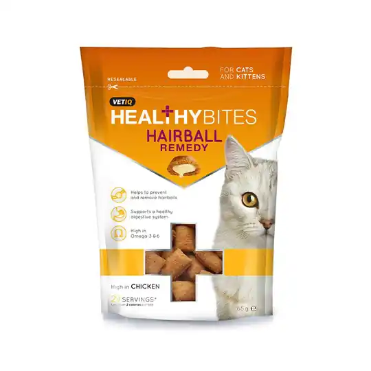 Snabb frakt VetIQ Healthy Bites Hairball 65 g