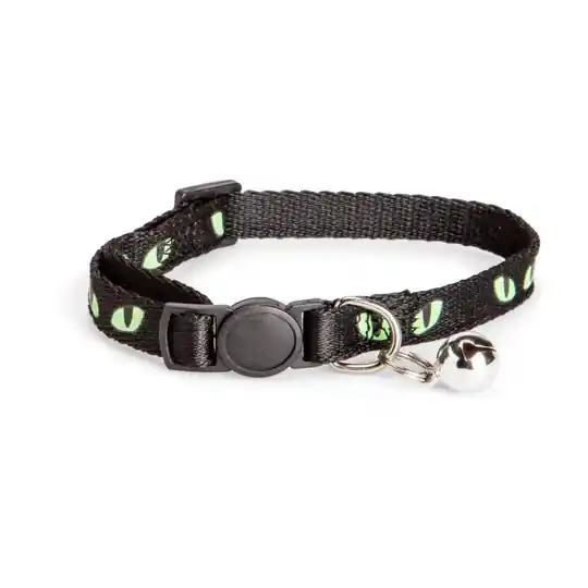 Basic Cat Glow in the Dark Eyes Halsband Svart Bästa pris