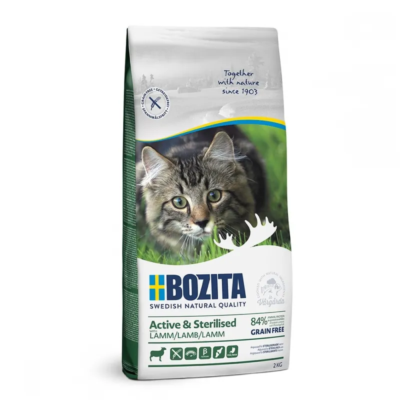 Sänkt pris Bozita Active & Sterilised Grain free Lamb (2 kg)