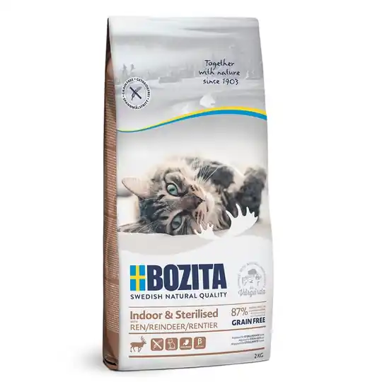 Bästa pris Bozita Indoor & Sterilised Grain free Reindeer (2 kg)
