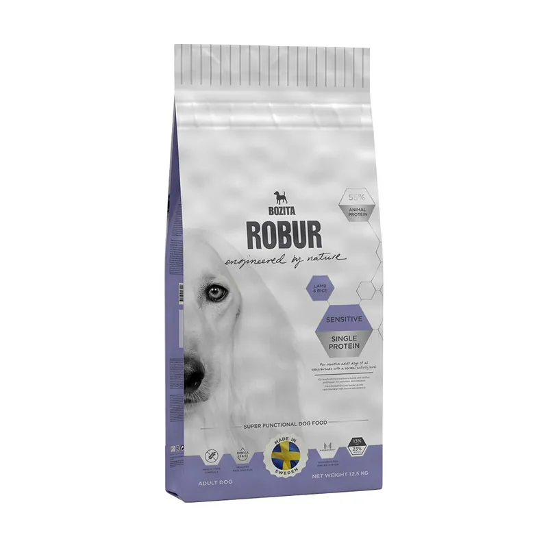 Bozita Robur Adult Sensitive Single Protein Lamb & Rice (12,5 kg) Begränsat erbjudande