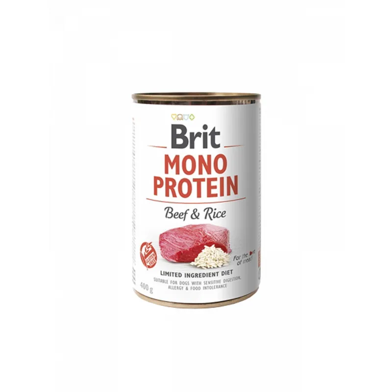 Begränsad tid Brit Mono Protein Beef & Rice 400 g