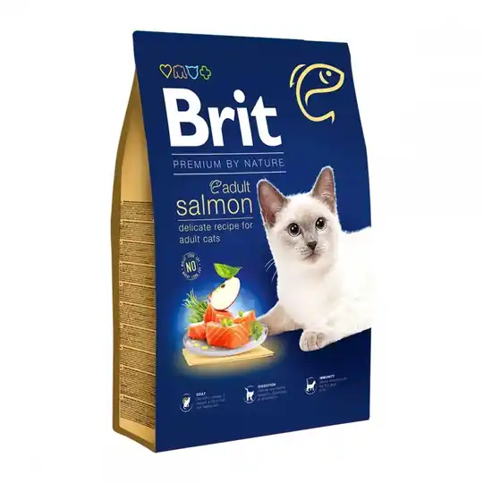Endast idag Brit Premium By Nature Cat Adult Salmon (8 kg)