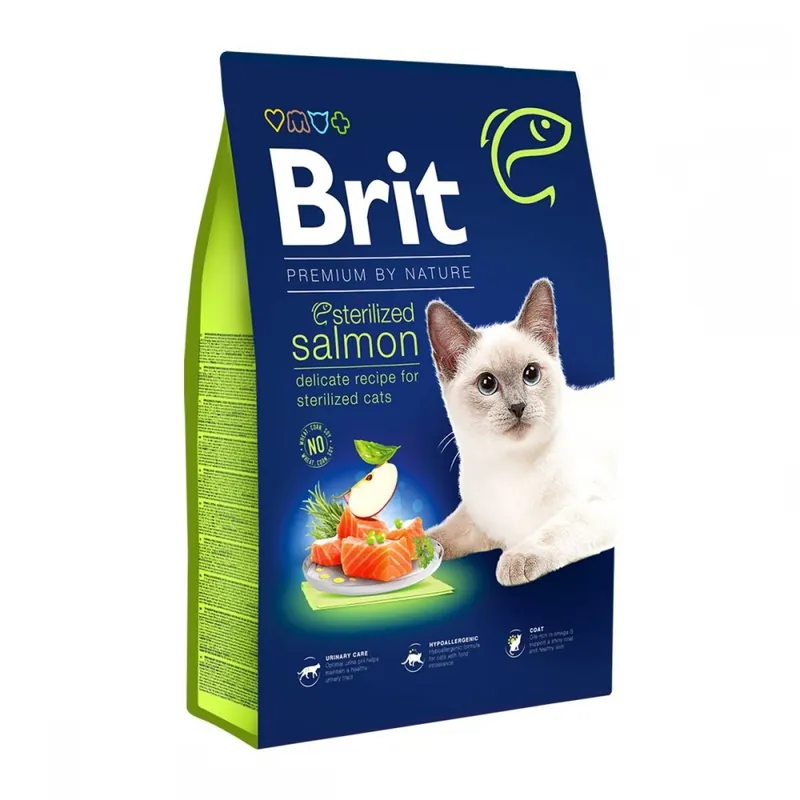Brit Premium By Nature Cat Sterilized Salmon (8 kg) Sänkt pris