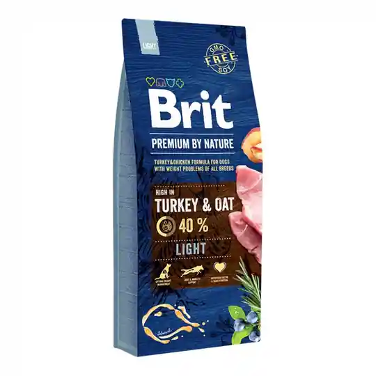 prisnedsättning Brit Premium By Nature Dog Light Turkey & Oat (15 kg)