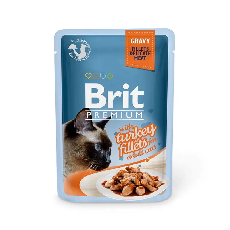 Brit Premium Pouches Fillets in Gravy with Turkey Sänkt pris