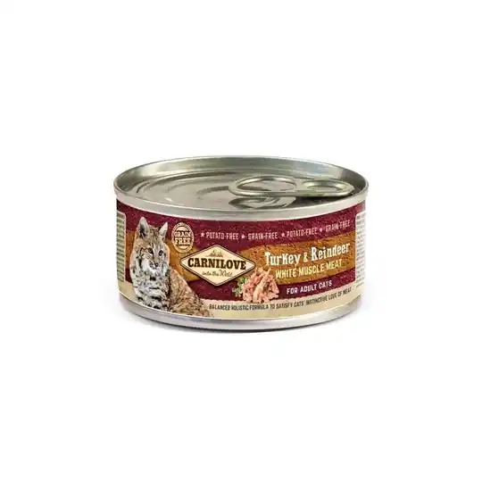 Utförsäljning Carnilove Cat Adult Turkey & Reindeer 100 g