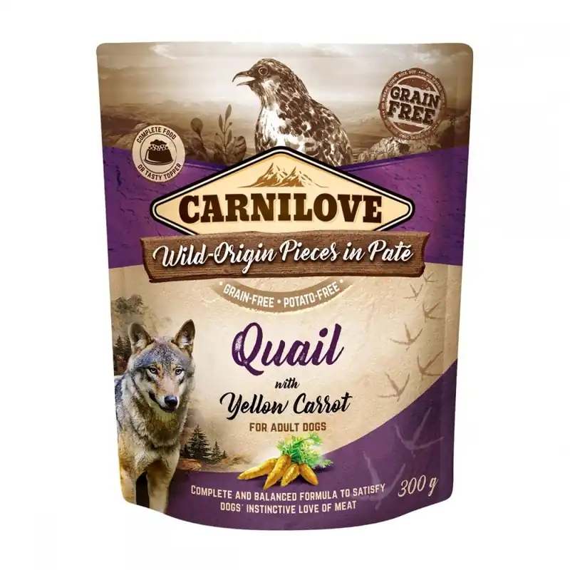 Begränsat erbjudande Carnilove Dog Adult Quail with Yellow Carrot Paté 300 g