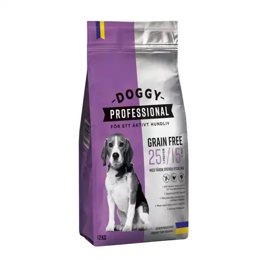 Doggy Professional Grain Free (12 kg) Kundfavorit