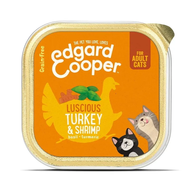 Billigare Edgard & Cooper Cat Kalkon & Räka 85 g