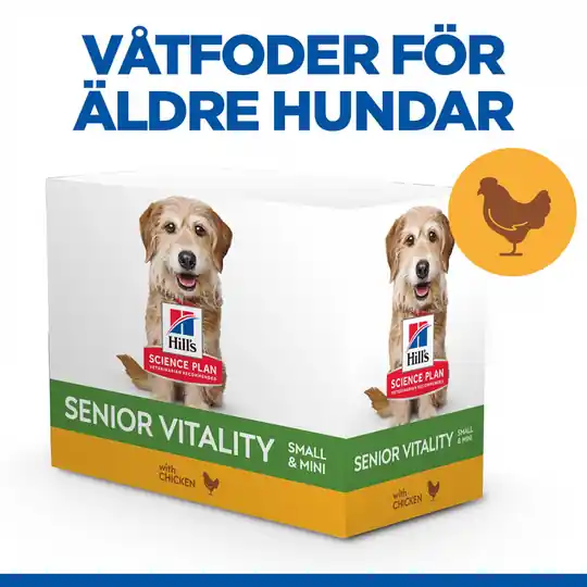 Hill‘s Science Plan Canine Senior Small & Mini Vitality Stew Chicken 12x80 g Snabb leverans