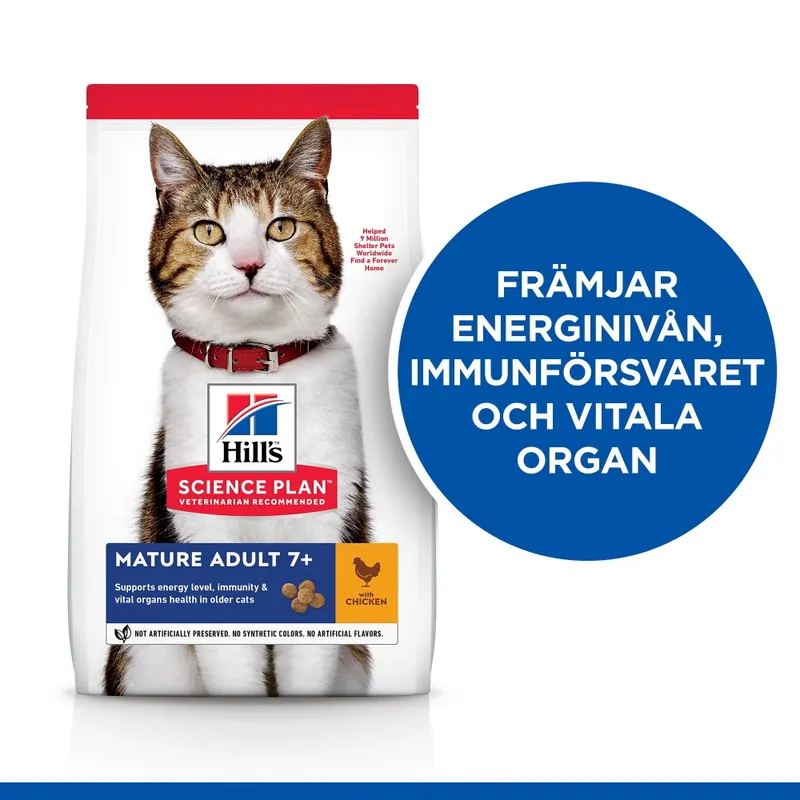 Beställ nu Hill‘s Science Plan Cat Mature Adult 7+ Chicken (1,5 kg)