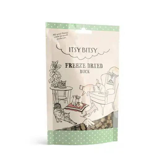 ItsyBitsy Frystorkat Kattgodis Anka 40 g Sista chansen