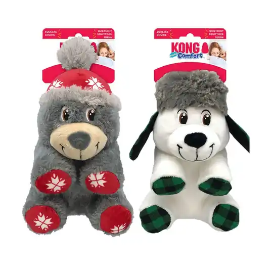 KONG Holiday Comfort Julbjörn & Julhund Osorterade Begränsad tid