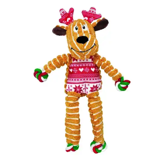 Billig KONG Holiday Floppy Knots Reindeer Assorted
