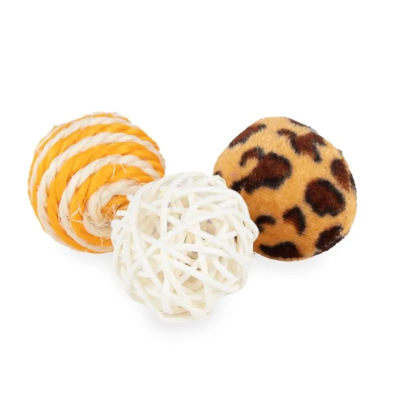Little&Bigger Pure Purr Bollar 3-pack Leopardmönstard Lägg i varukorgen