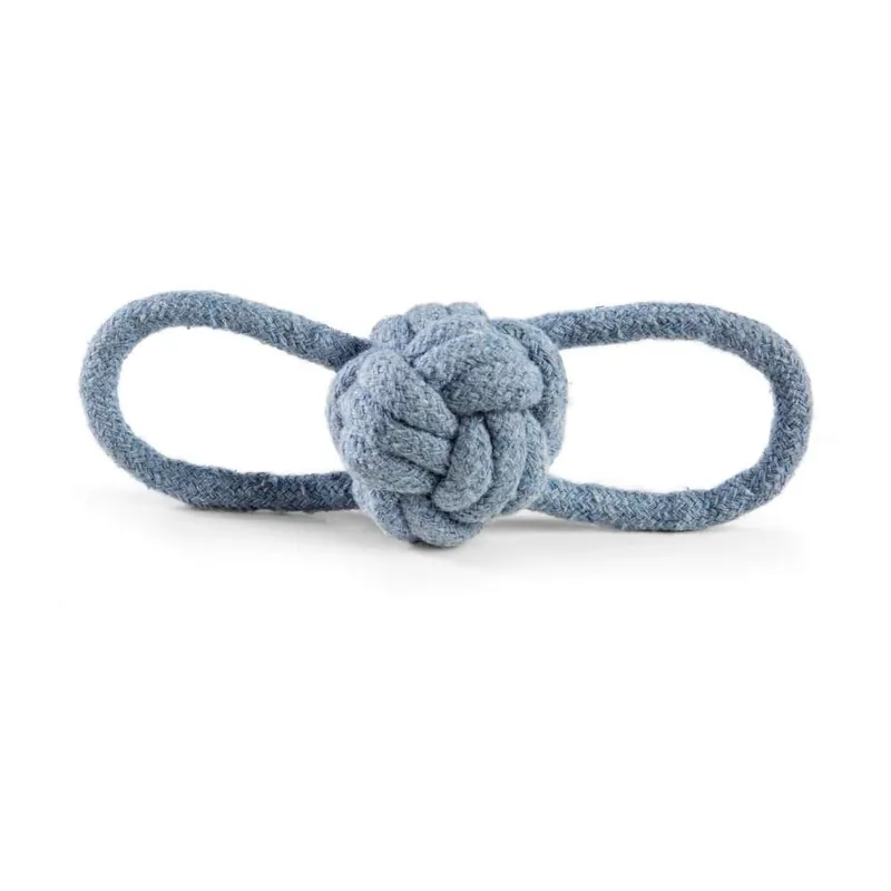 Rabatter Little&Bigger Recycled Cotton Repboll med Öglor Blå