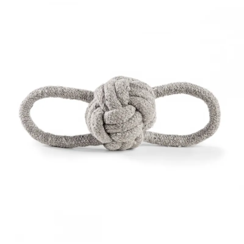 Little&Bigger Recycled Cotton Repboll med Öglor Grå Billigare