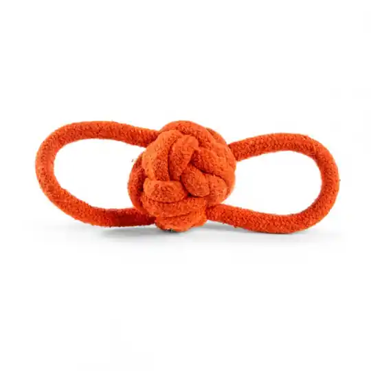 Little&Bigger Recycled Cotton Repboll med Öglor Orange Beställ nu