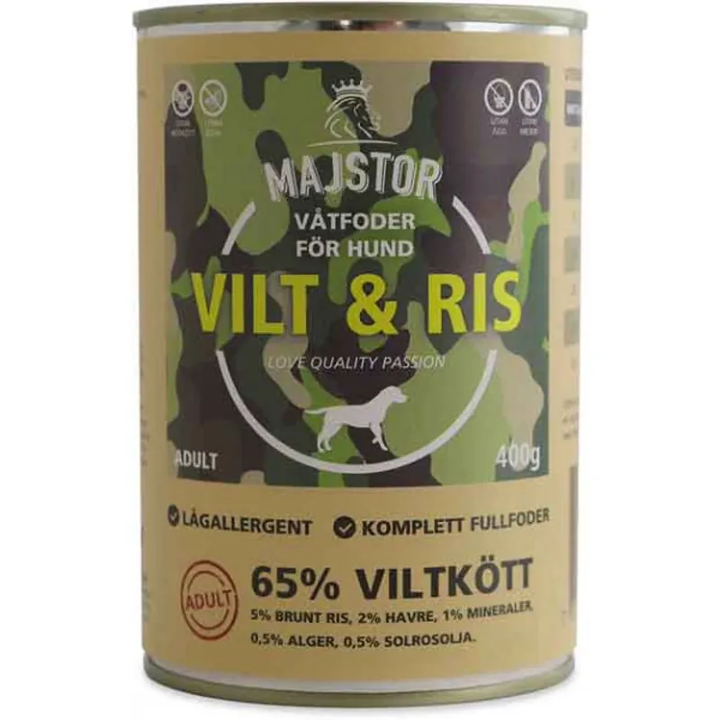 Lågt pris Majstor Vilt & Ris Våtfoder 400 g