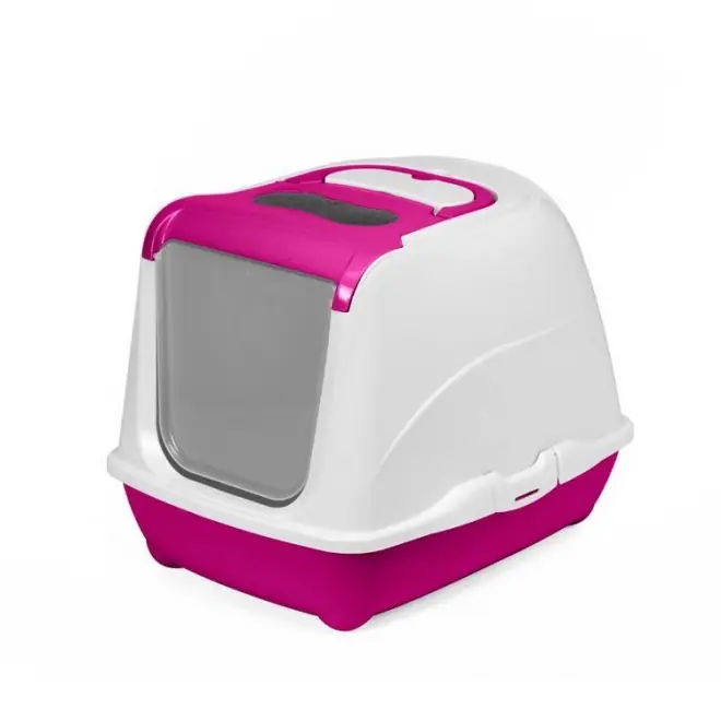 Outlet Moderna Flip Cat Kattlåda (Fuchsia)