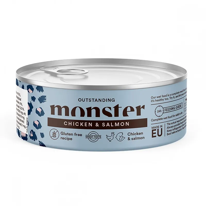 Monster Cat Adult Multi Protein Chicken & Salmon 100 g Expressleverans