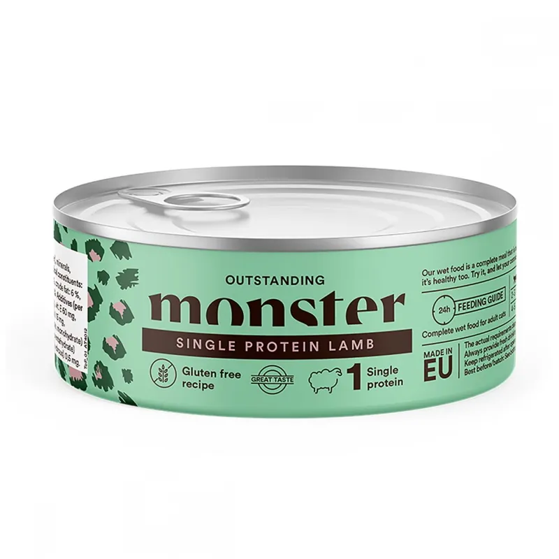 Nyhet Monster Cat Adult Single Protein Lamb 100 g