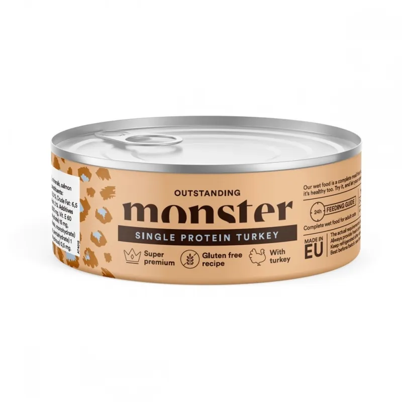 Monster Cat Adult Single Protein Turkey 100 g Populärt val