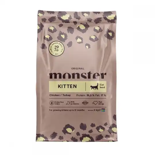 Monster Cat Kitten Chicken & Turkey (2 kg) Nedsatt pris