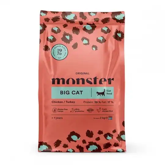 prisnedsättning Monster Cat Original Big Cat Chicken & Turkey (2 kg)