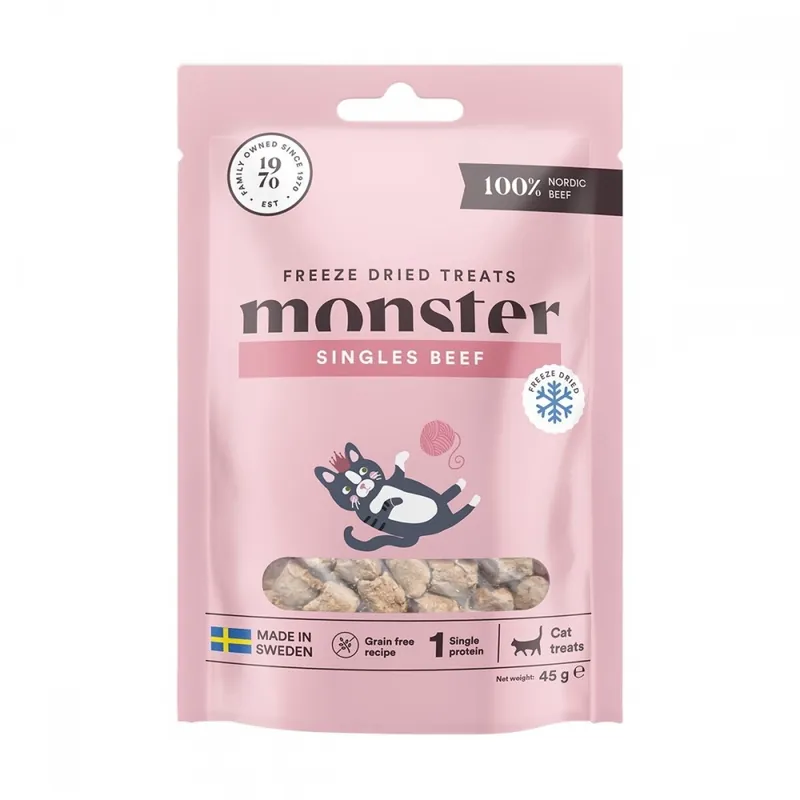 Monster Cat Treats Freeze Dried Beef 40 g Extra rabatt